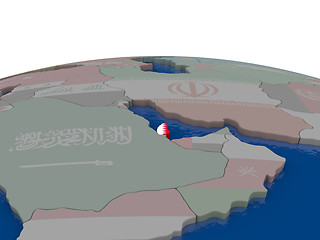 Image showing Qatar with flag