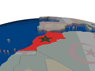 Image showing Morocco with flag