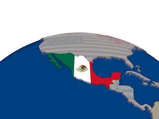 Image showing Mexico with flag