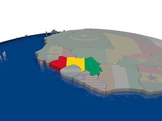 Image showing Guinea with flag