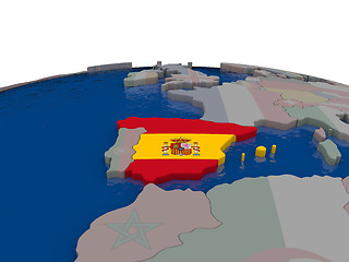 Image showing Spain with flag