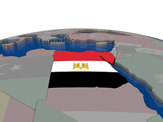 Image showing Egypt with flag