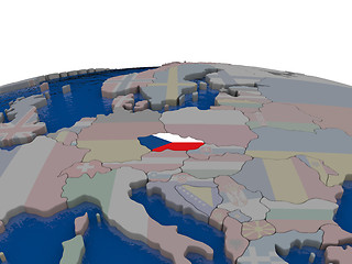 Image showing Czech republic with flag