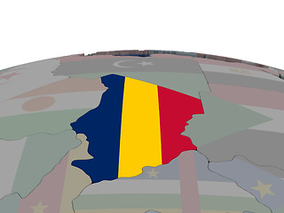 Image showing Chad with flag