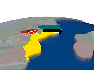 Image showing Mozambique with flag