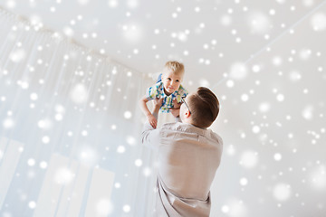 Image showing father with son playing and having fun at home