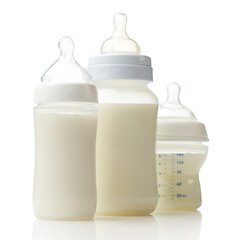 Image showing baby milk bottles