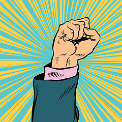 Image showing Pop art fist up, a symbol of protest