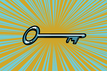 Image showing Vintage door key