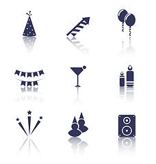 Image showing Party Icons of Holiday and Birthday Objects