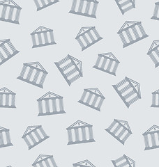 Image showing Seamless Pattern with Building of Bank