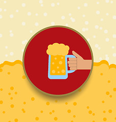 Image showing Oktoberfest Background with Mug of Beer