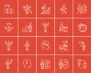 Image showing Business sketch icon set.