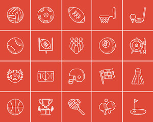 Image showing Sport sketch icon set.