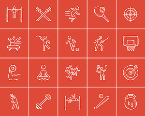 Image showing Sport sketch icon set.