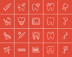 Image showing Medicine sketch icon set.