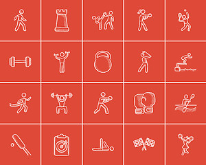 Image showing Sport sketch icon set.