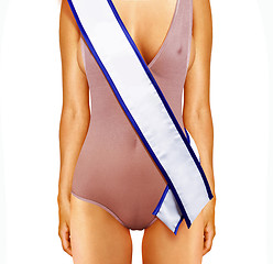 Image showing woman body and tape of beauty contest