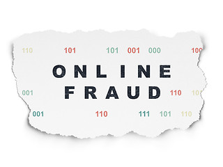 Image showing Protection concept: Online Fraud on Torn Paper background