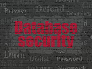 Image showing Protection concept: Database Security on wall background