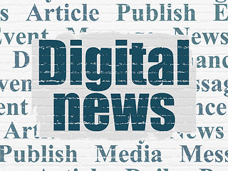 Image showing News concept: Digital News on wall background