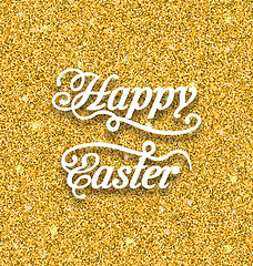 Image showing Abstract Easter Card with Hand Written Phrase