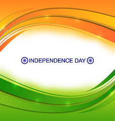 Image showing Colorful Wavy Background for Indian