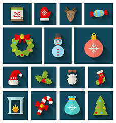 Image showing Christmas Colorful Objects and Elements