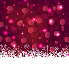 Image showing Christmas glowing background with snowflakes