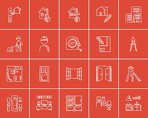 Image showing Construction sketch icon set.