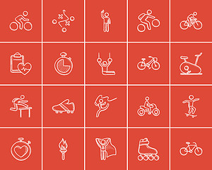 Image showing Sport sketch icon set.