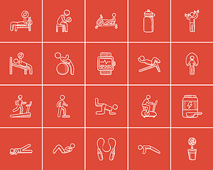 Image showing Lifestyle sketch icon set.