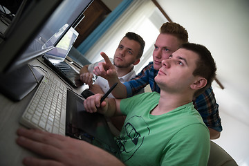 Image showing a group of graphic designers at work