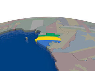 Image showing Gabon with flag