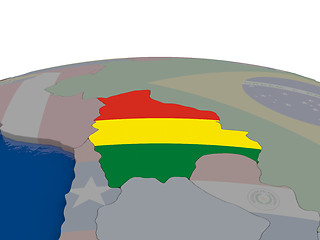 Image showing Bolivia with flag