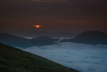 Image showing Fog above valley