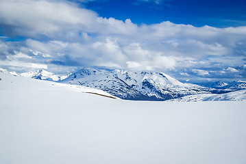 Image showing Mountain covered in snow