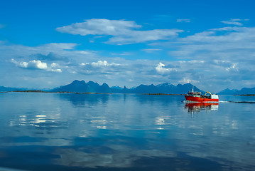 Image showing Red fishing boat