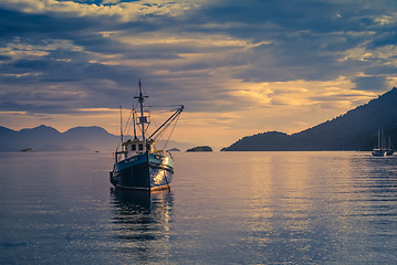 Image showing Fishing boat on sea