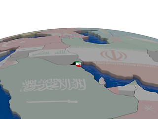 Image showing Kuwait with flag