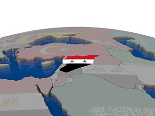 Image showing Syria with flag