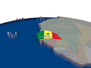 Image showing Senegal with flag