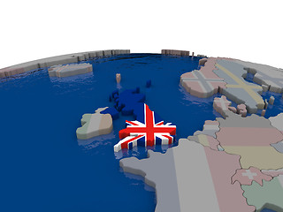 Image showing United Kingdom with flag