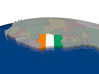 Image showing Ivory Coast with flag