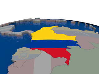 Image showing Colombia with flag