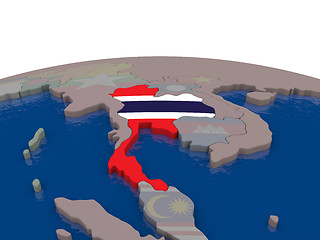 Image showing Thailand with flag