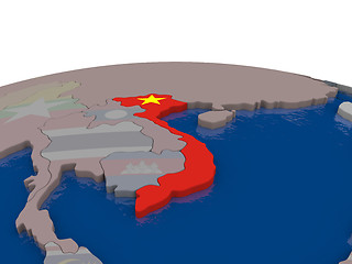 Image showing Vietnam with flag