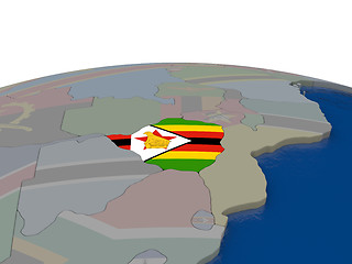 Image showing Zimbabwe with flag