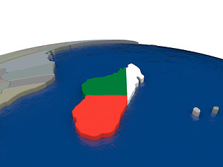 Image showing Madagascar with flag