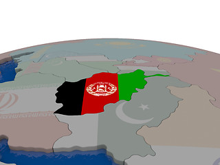 Image showing Afghanistan with flag